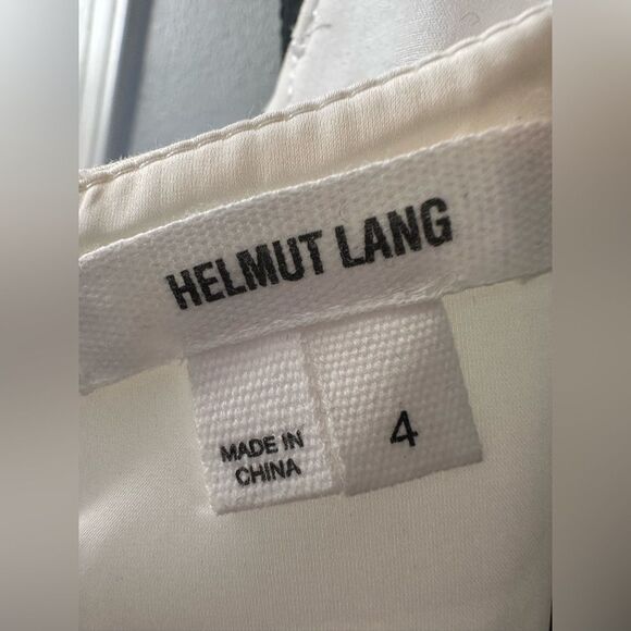 HELMUT LANG WHITE FRAME STRETCH BODYCON DRESS 4 - Picture 12 of 13